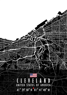 CLEVELAND MAP USA