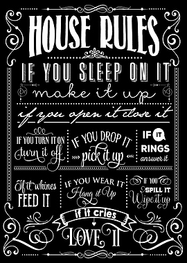 House Rules Black White