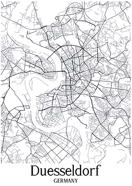 Dusseldorf Map Germany
