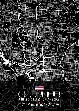 COLUMBUS MAP USA