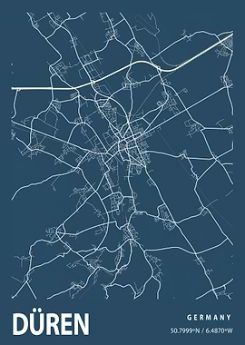 Duren City Map Germany
