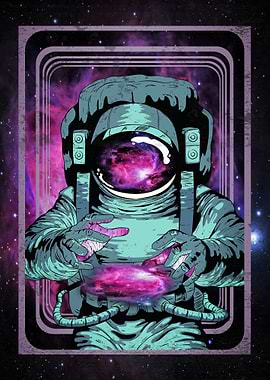 Astronaut With Galaxy