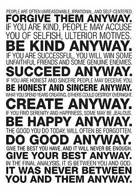 Mother Teresa Anyway Quote