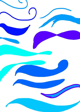 blue purple water waves de