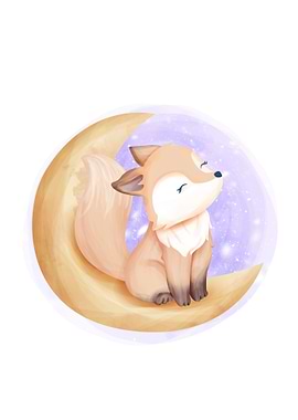 Moon fox sitting