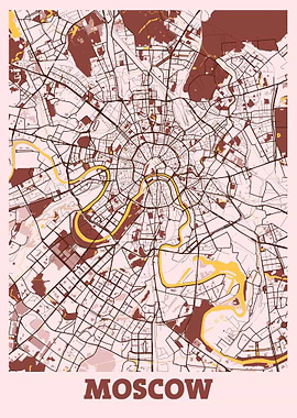 Moscow City Map Russia