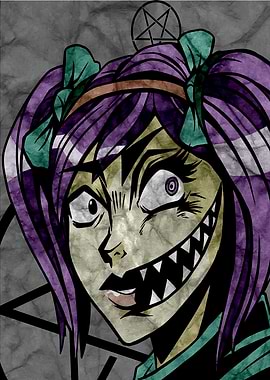 Scary Anime Girl Portrait