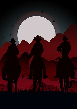 Three Cowboy Poster