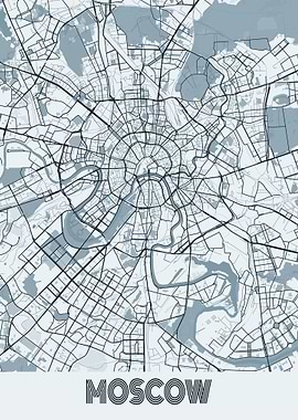Moscow City Map Russia