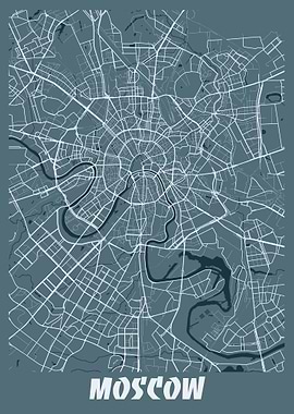 Moscow City Map Russia