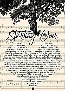 Starting Over Lyric Poster