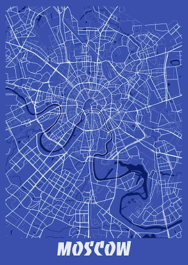 Moscow City Map Russia