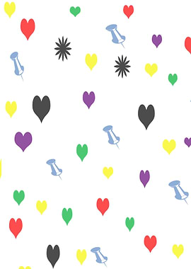 colorful heart shape backg