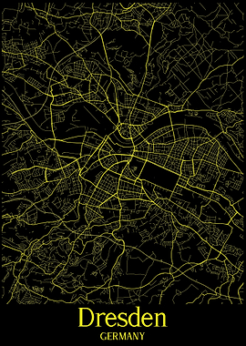 Dresden City Map Germany