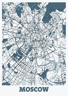 Moscow City Map Russia