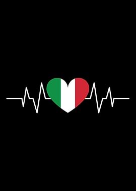 Italian Italy Heart Line L