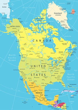 North America map