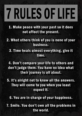7 Rules Of Life