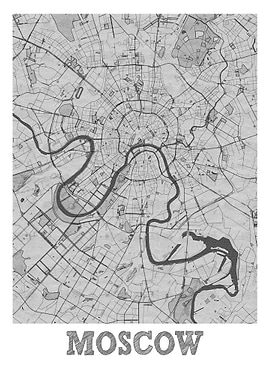Moscow City Map Russia