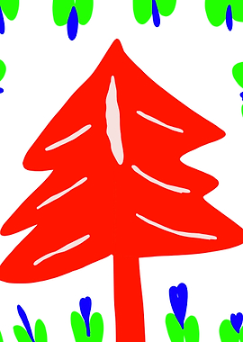 red green tree design