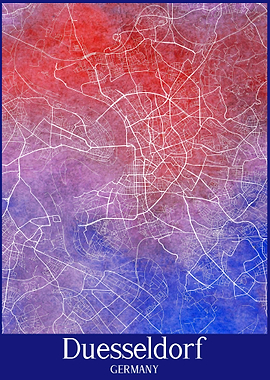 Dusseldorf Map Germany