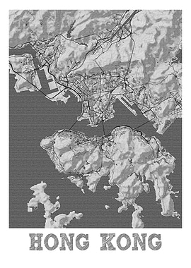 Hong Kong City Map China