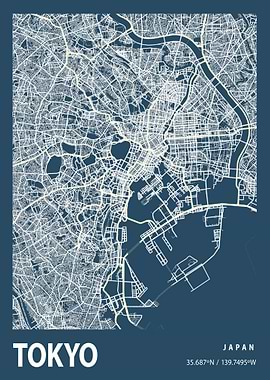 Tokyo City Map Japan