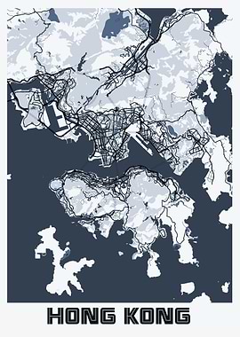 Hong Kong City Map China
