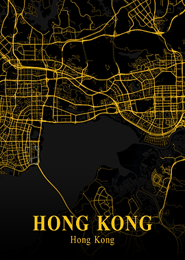 Hong Kong City Map China