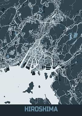 Hiroshima City Map Japan