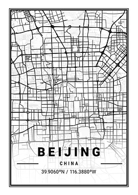 Beijing City Map China