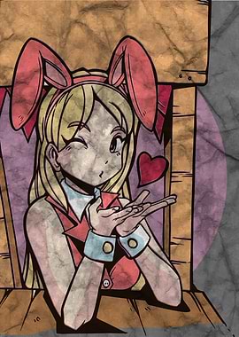 Cute Anime Girl Wall Art