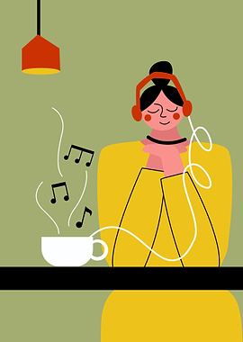Enjoying A Cup of Music