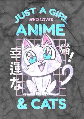 Anime Girl Cat
