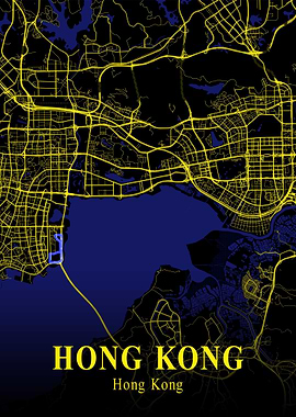 Hong Kong City Map China