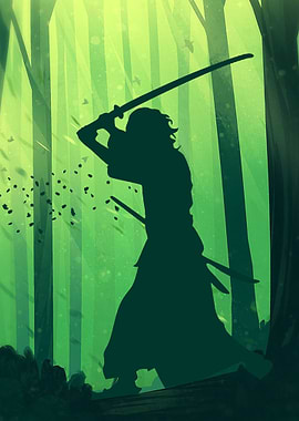 Samurai In Forest