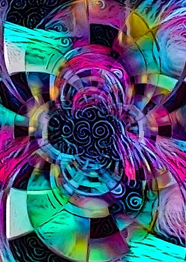 Colorful abstract fractal