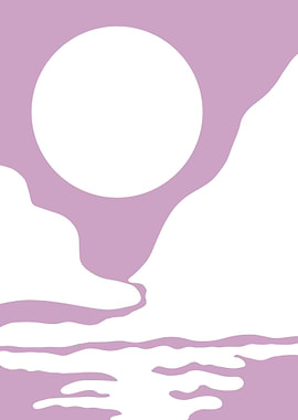 Abstract Pink Landscape