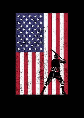 Baseball American Flag USA