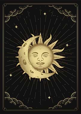 Moon and sun tarot