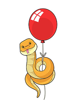 Snake Birthday Balloon
