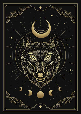 Wolf head Moon tarot