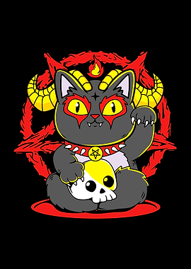 Baphomet Maneki Neko