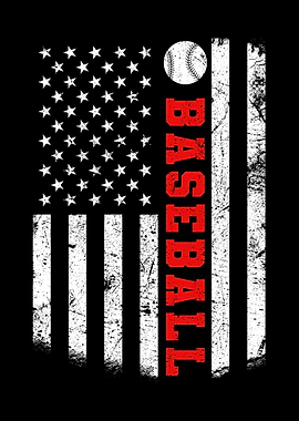 Baseball American Flag USA