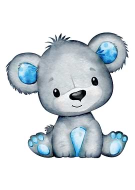 Cute blue Bear