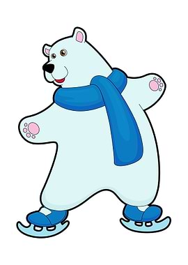 Polar bear Ice skating