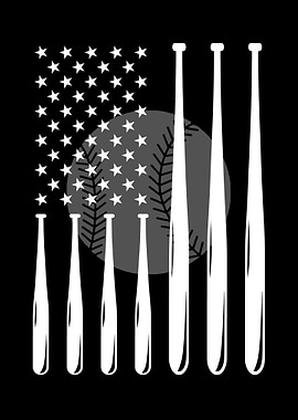 Baseball American Flag USA