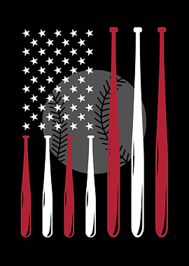 Baseball American Flag USA