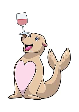 Seal Glass of Red wine