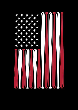 Baseball American Flag USA
